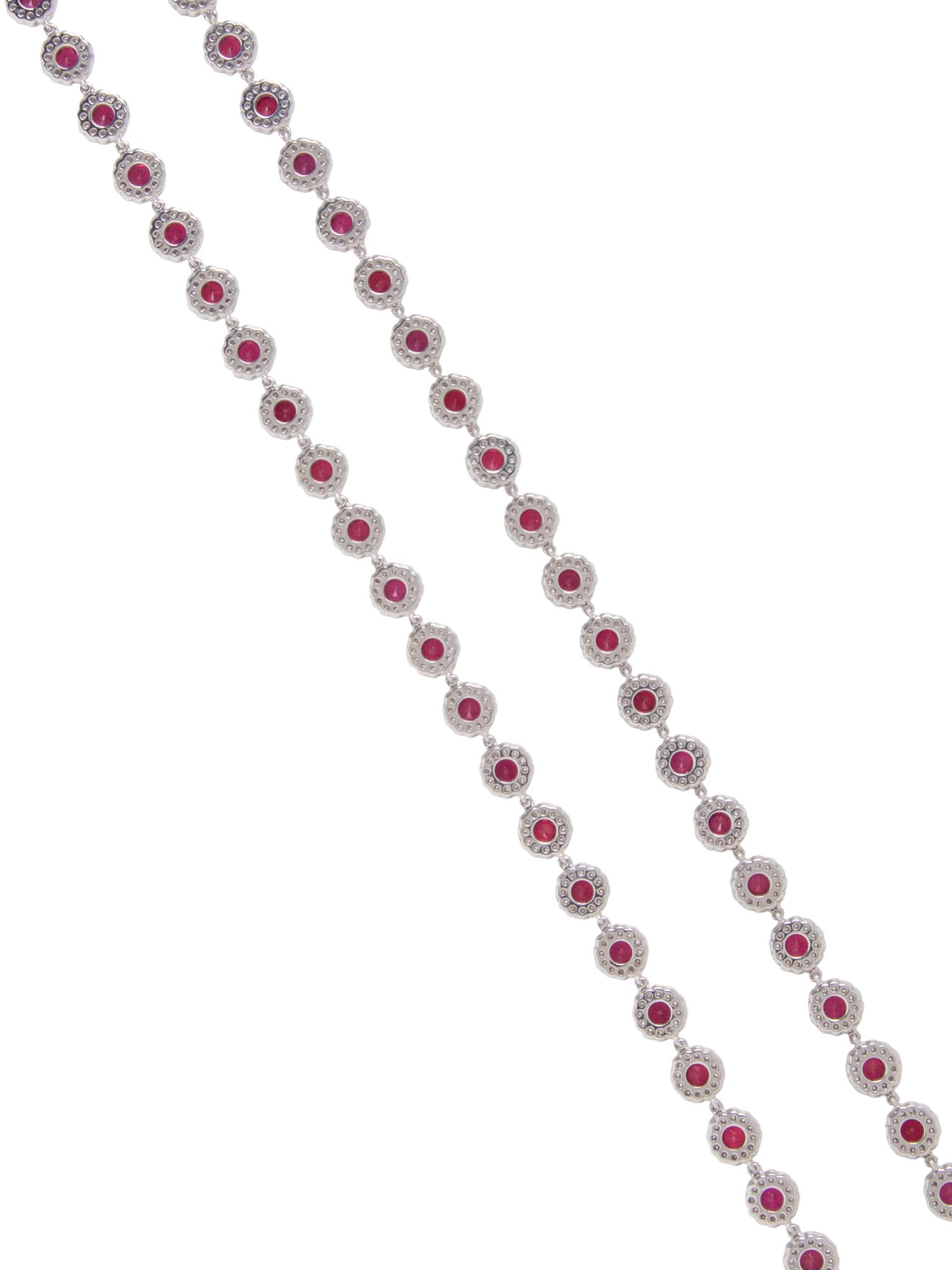 TIFFANY & CO., RUBY, DIAMOND, AND PLATINUM 'COBBLESTONE' NECKLACE