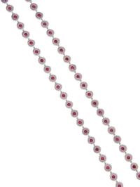 TIFFANY & CO., RUBY, DIAMOND, AND PLATINUM 'COBBLESTONE' NECKLACE