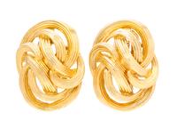 A Pair of 18 Karat Yellow Gold Knot Motif Earclips, Tiffany & Co., 11.80 dwts.