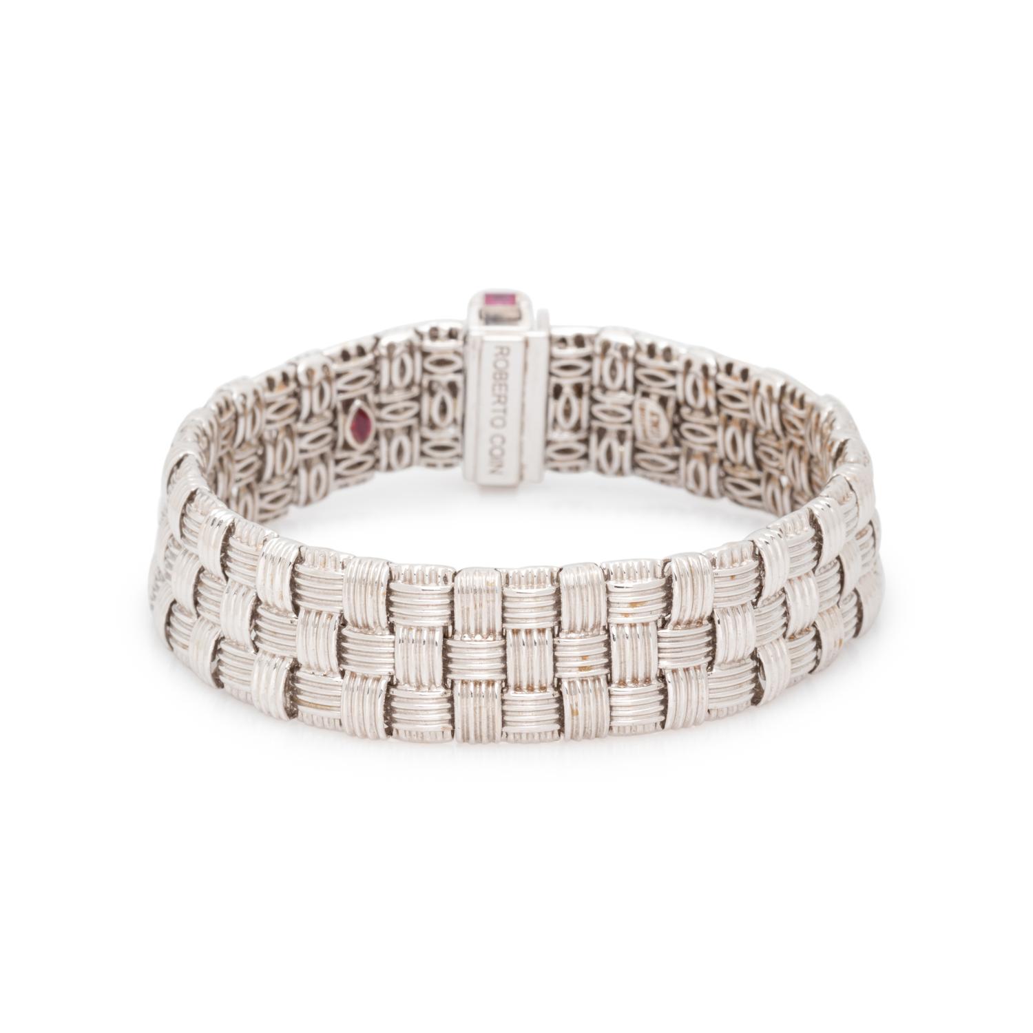 ROBERTO COIN. WHITE GOLD AND DIAMOND 'APPASSIONATA' BRACELET