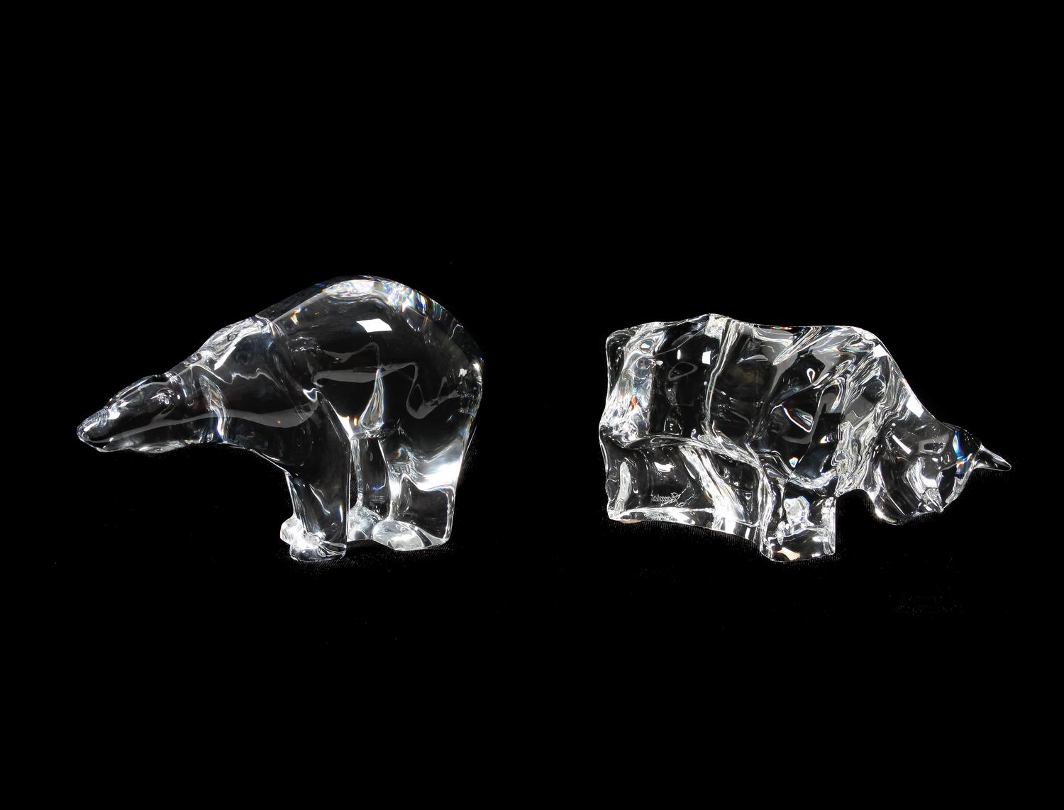 A Group of Twelve Baccarat Glass Animals