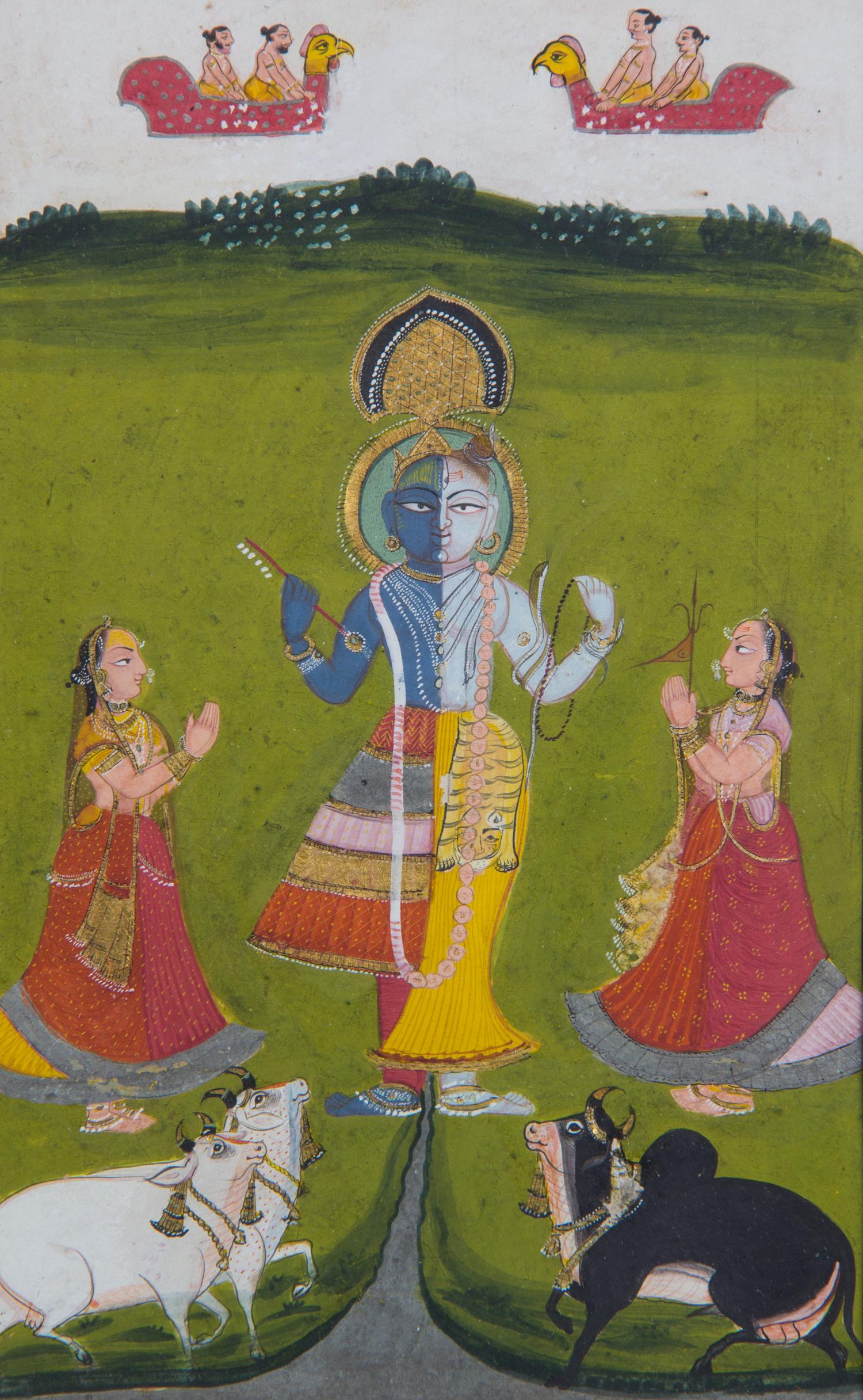 Two Rajasthani Court Paintings Dimensions of larger 10 1/4 x 15 inches. — 19th Century/20th Century