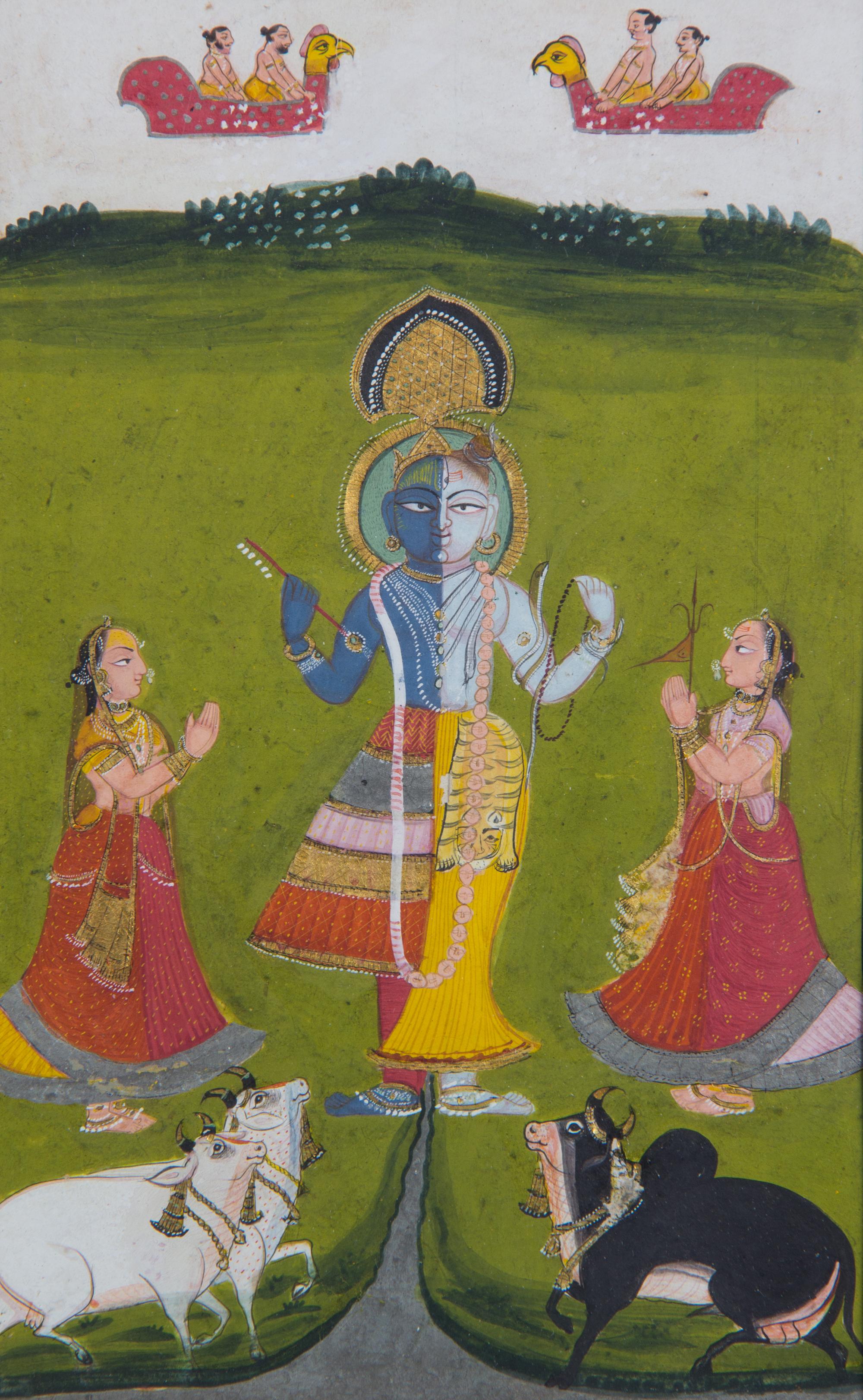 Two Rajasthani Court Paintings Dimensions of larger 10 1/4 x 15 inches. — 19th Century/20th Century