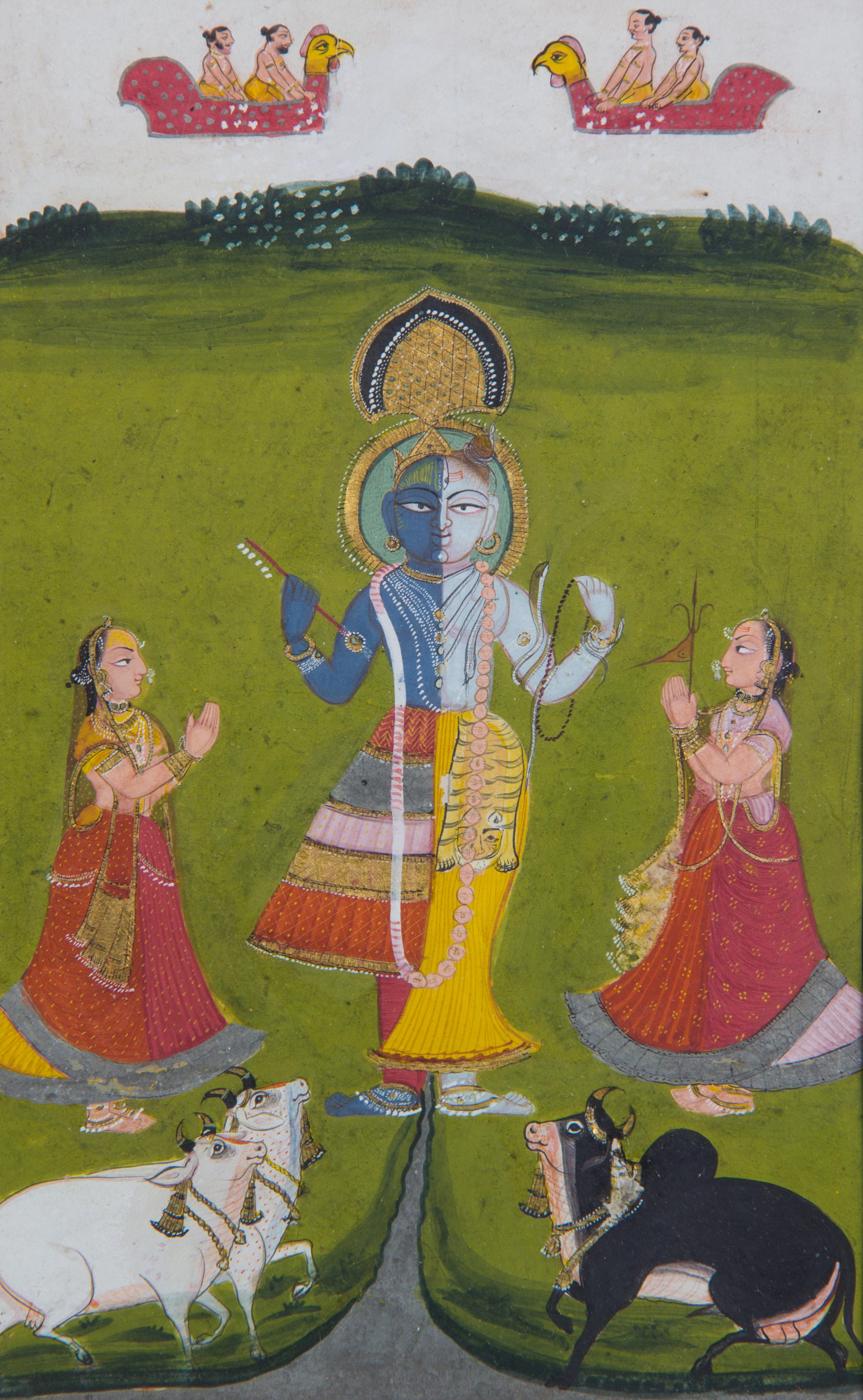Two Rajasthani Court Paintings Dimensions of larger 10 1/4 x 15 inches. — 19th Century/20th Century