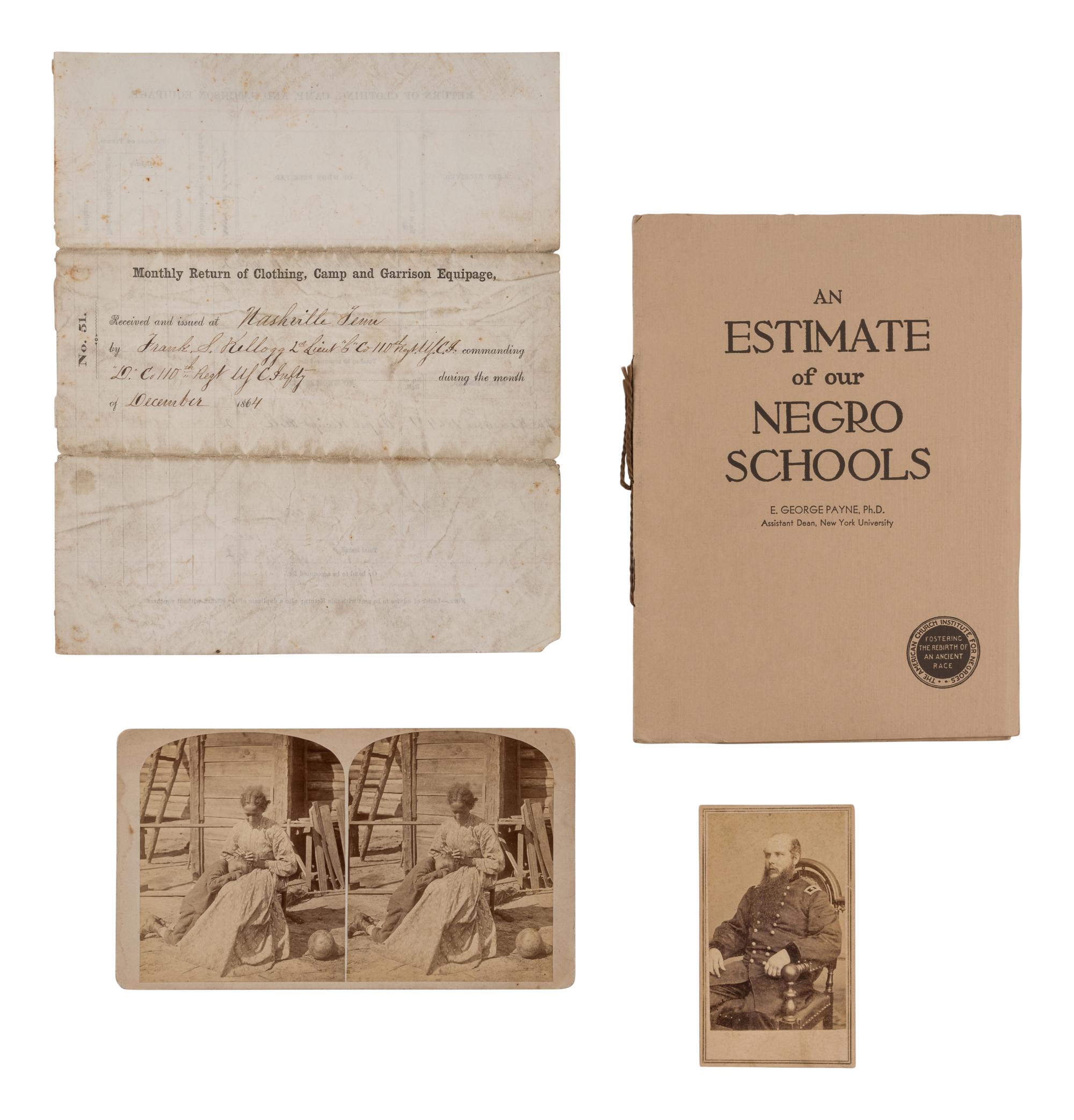 [AFRICAN AMERICANA - AMISTAD]. A group of 7 works, including: