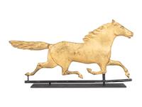A Molded and Gilt Copper and Cast-Zinc Horse Weathervane