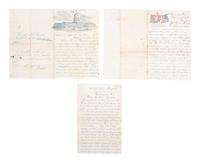 [CIVIL WAR]. Civil War letter archive of brothers George and James Burke, 1st New York Veteran Cavalry, and John Burke, 20th Kentucky Infantry, 1860-1865.
