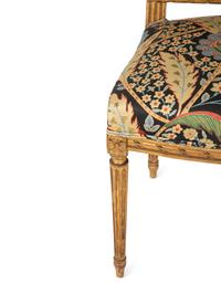 A Louis XVI Style Giltwood Side Chair