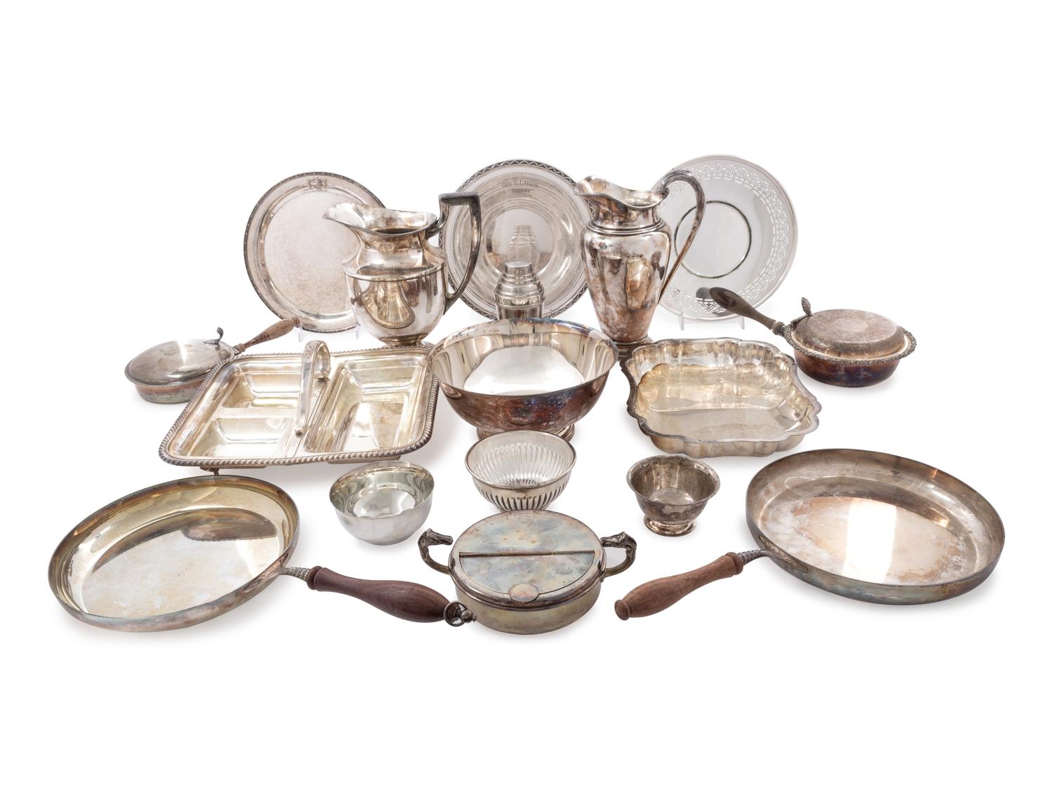 A Collection of Silver-Plate Table Articles