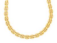YELLOW GOLD AND RUBY LINK NECKLACE