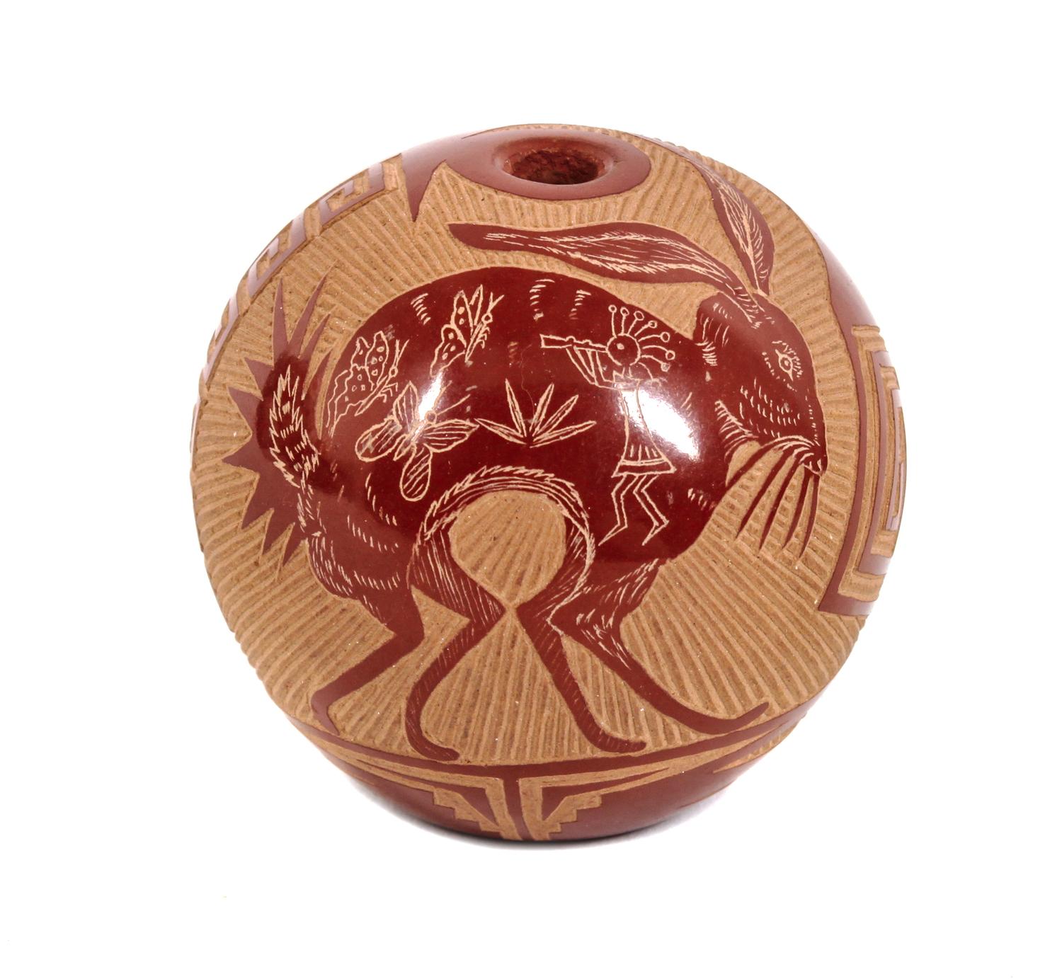 Joseph Lonewolf (1932-2014), Santa Clara Height 2 x diameter 2 inches.
