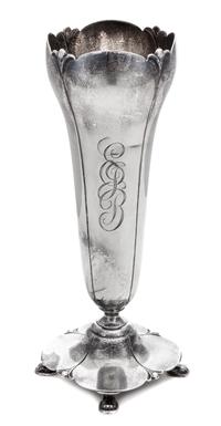 An American Silver Vase, Watson Co., Attleboro, MA, Lotus pattern.