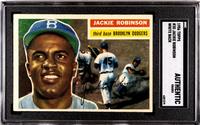 A Group of 1956 Topps Jackie Robinson and Ted Williams Baseball Cards