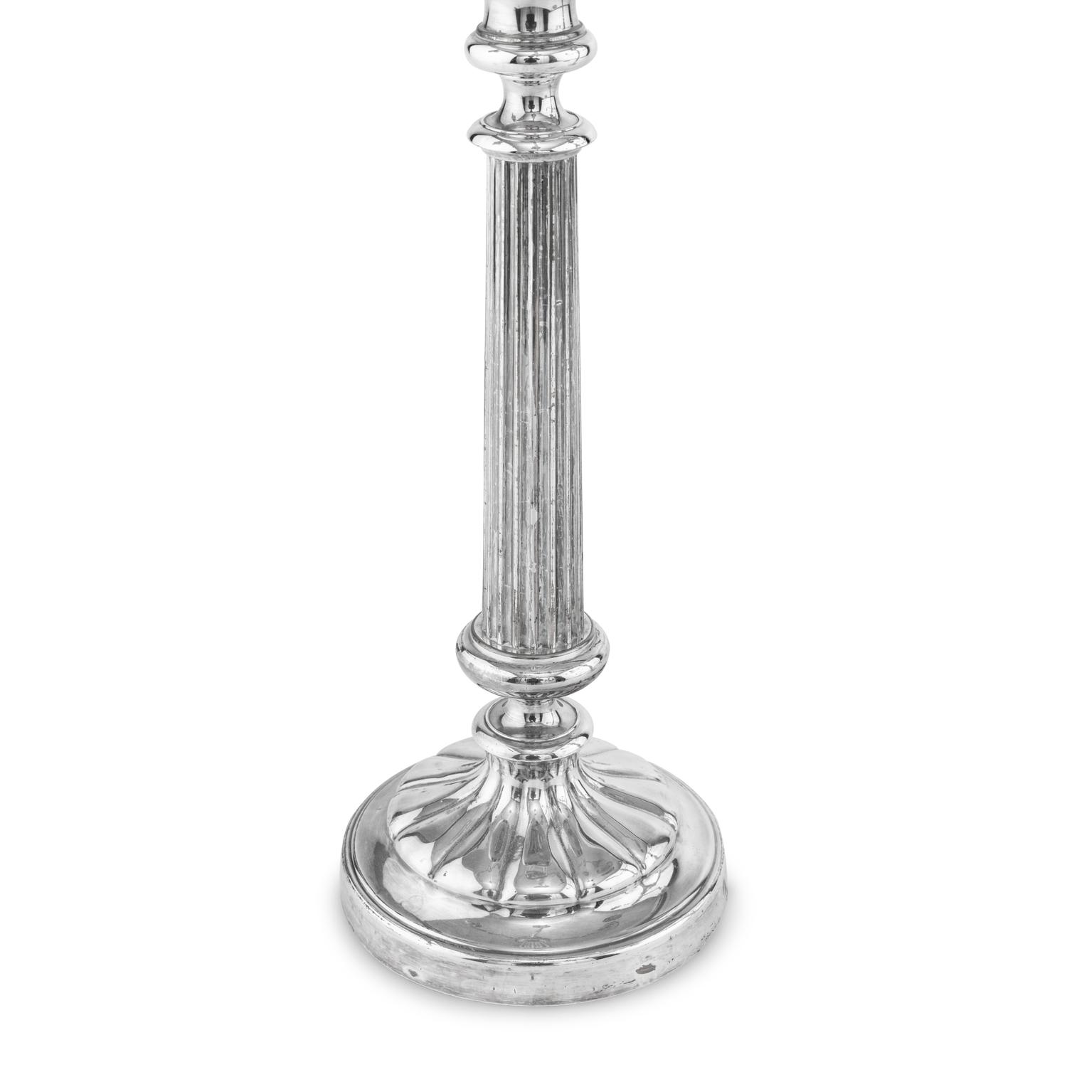 A Pair of Silver-Plate Five-Light Candelabra