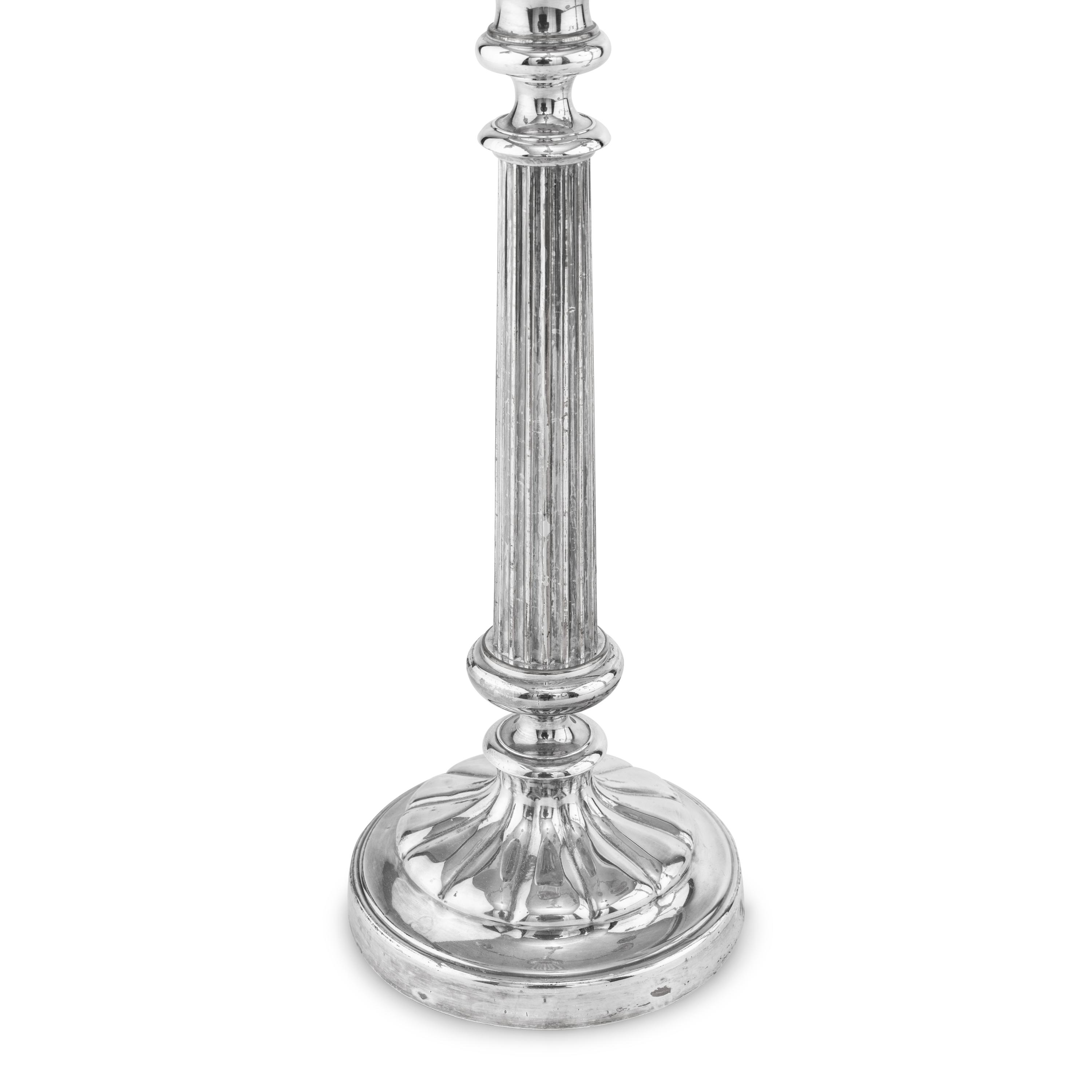 A Pair of Silver-Plate Five-Light Candelabra