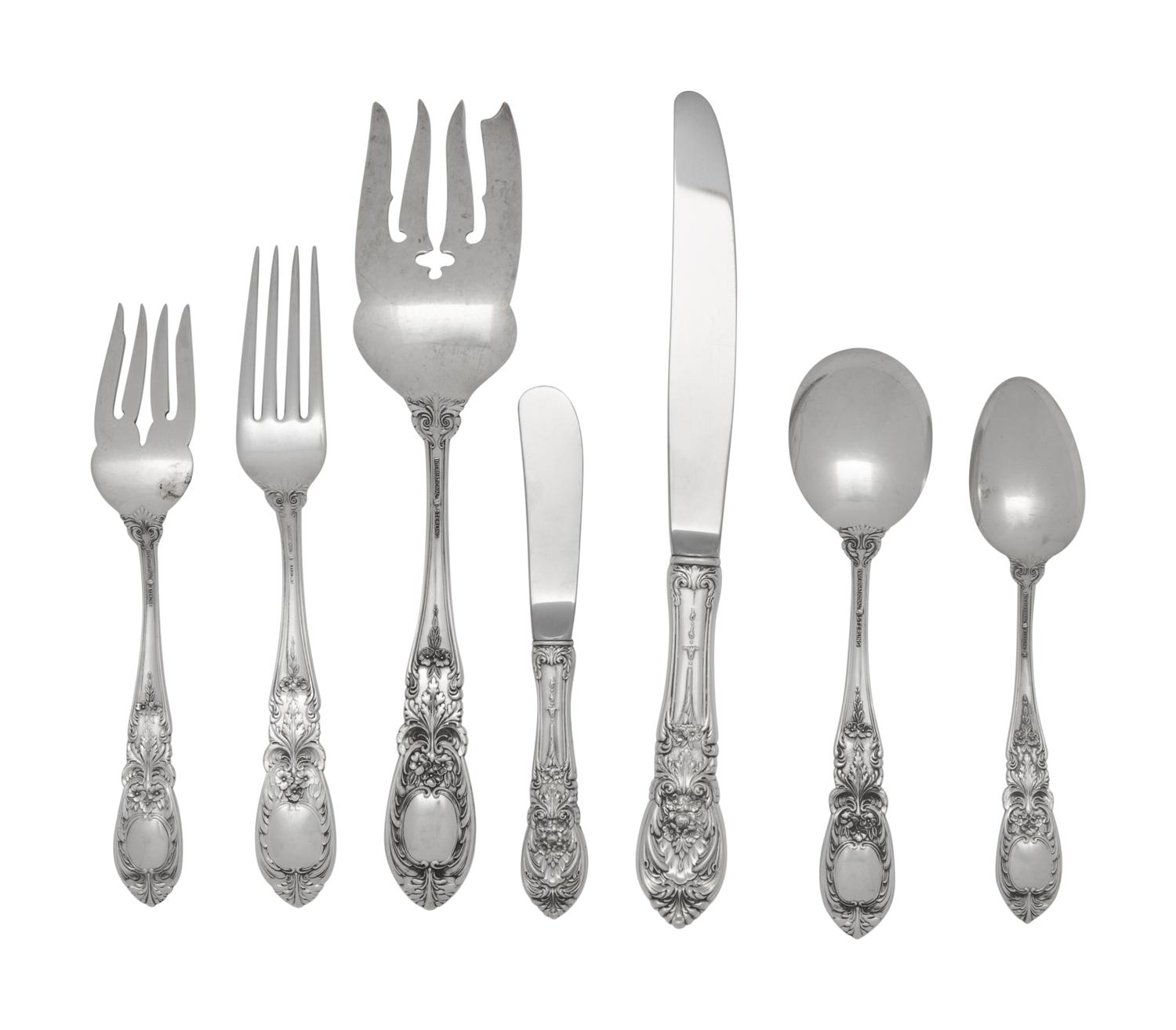 An American Silver Flatware Service