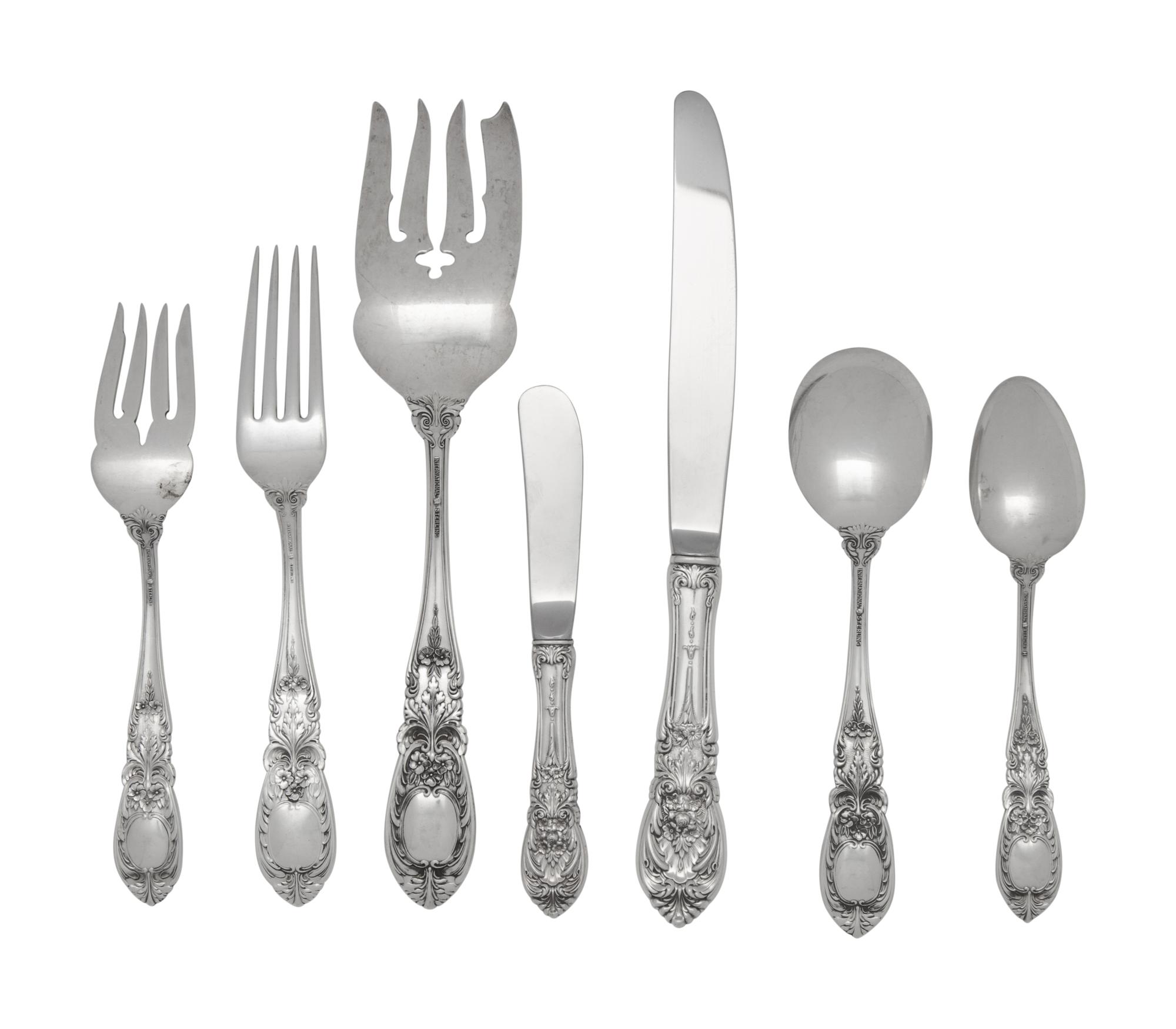 An American Silver Flatware Service