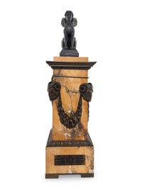 A Restauration Bronze Mounted Marble Clock