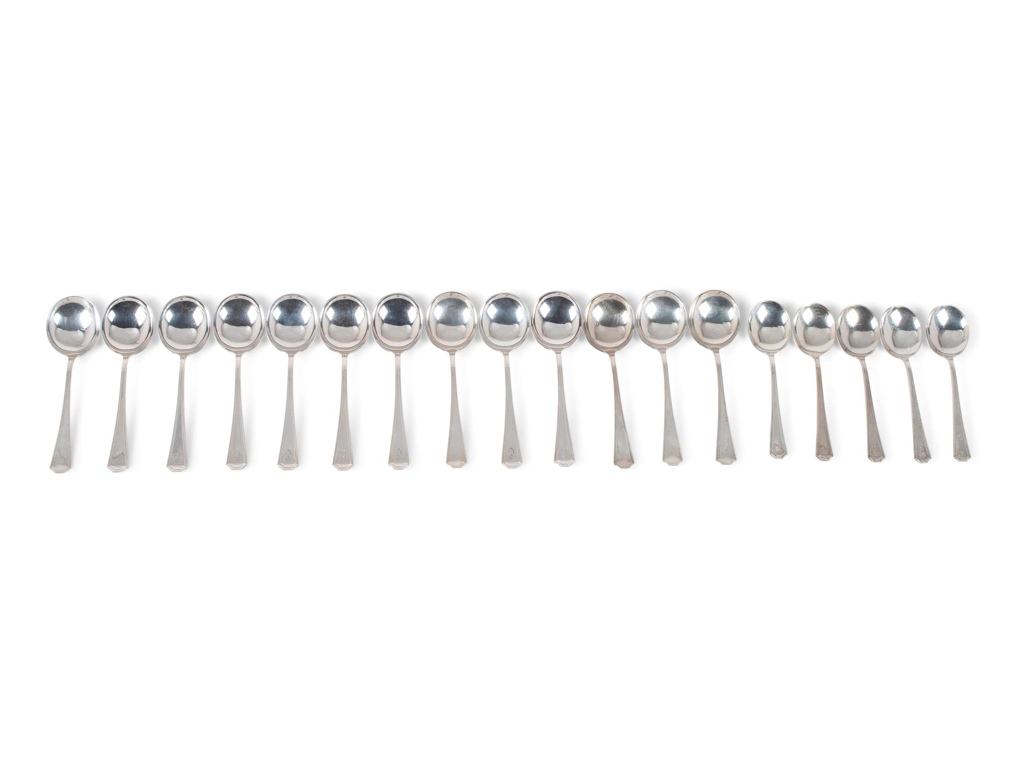 An Assembled Gorham and Durgin Silver Flatware Service