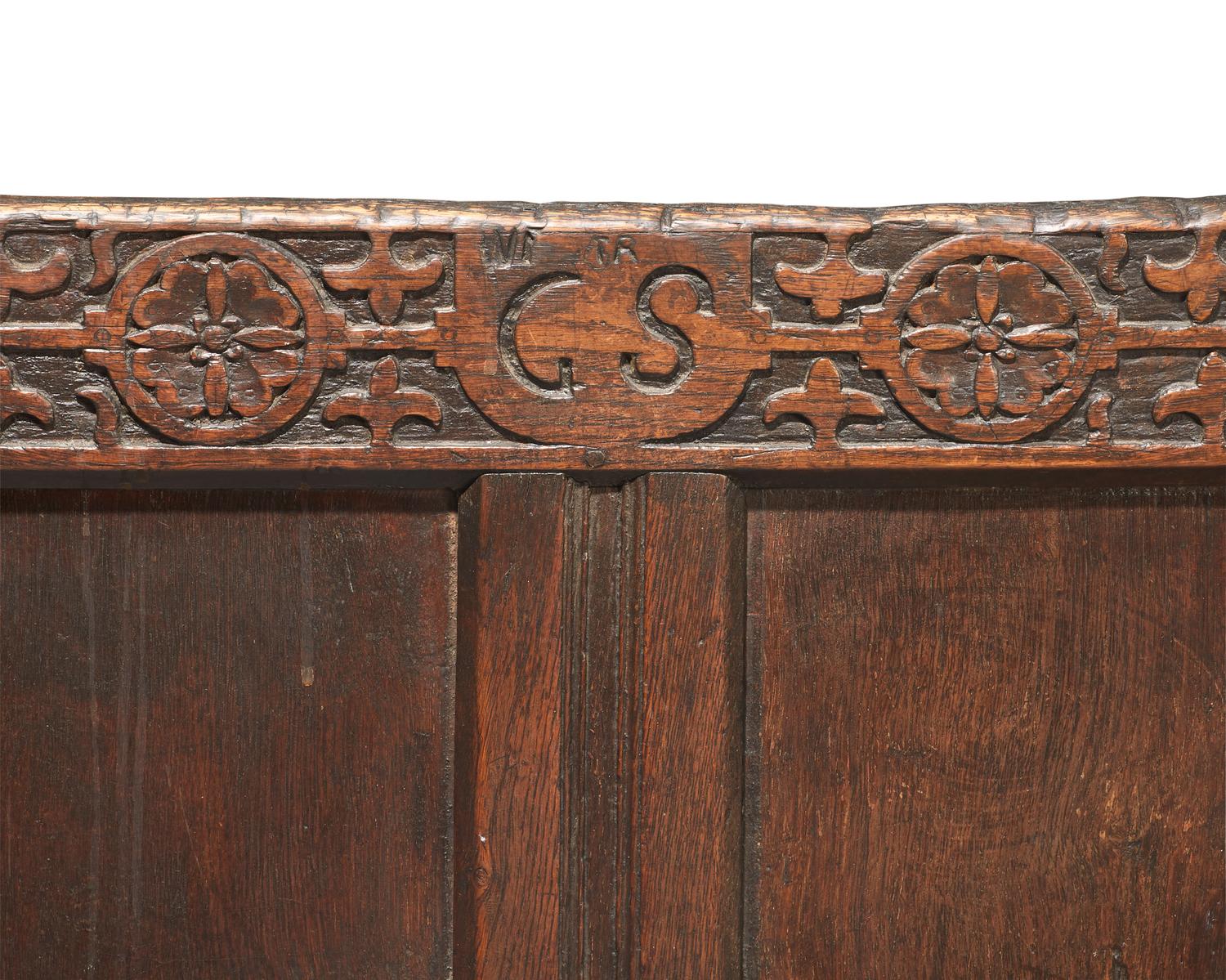 A James II Carved Oak Settle
