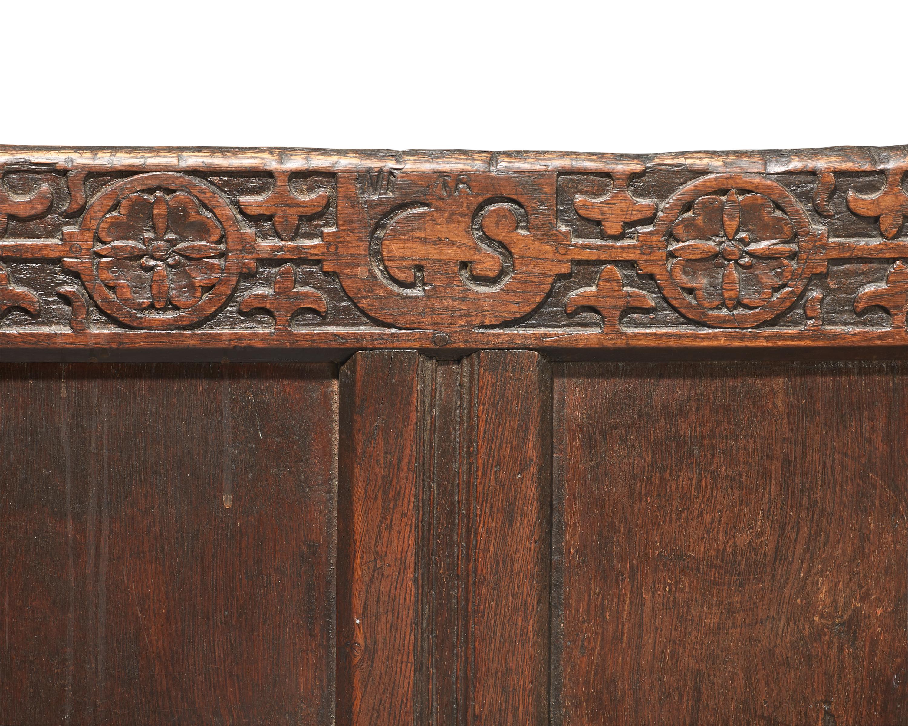 A James II Carved Oak Settle