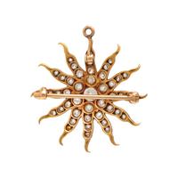 Diamond and Yellow Gold Convertible Brooch