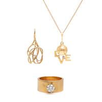 COLLECTION OF YELLOW GOLD AND DIAMOND JEWELRY