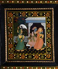 A Pair of Indian Painted Doors
