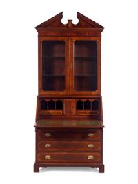 A George III Style Mahogany Secretary Bookcase