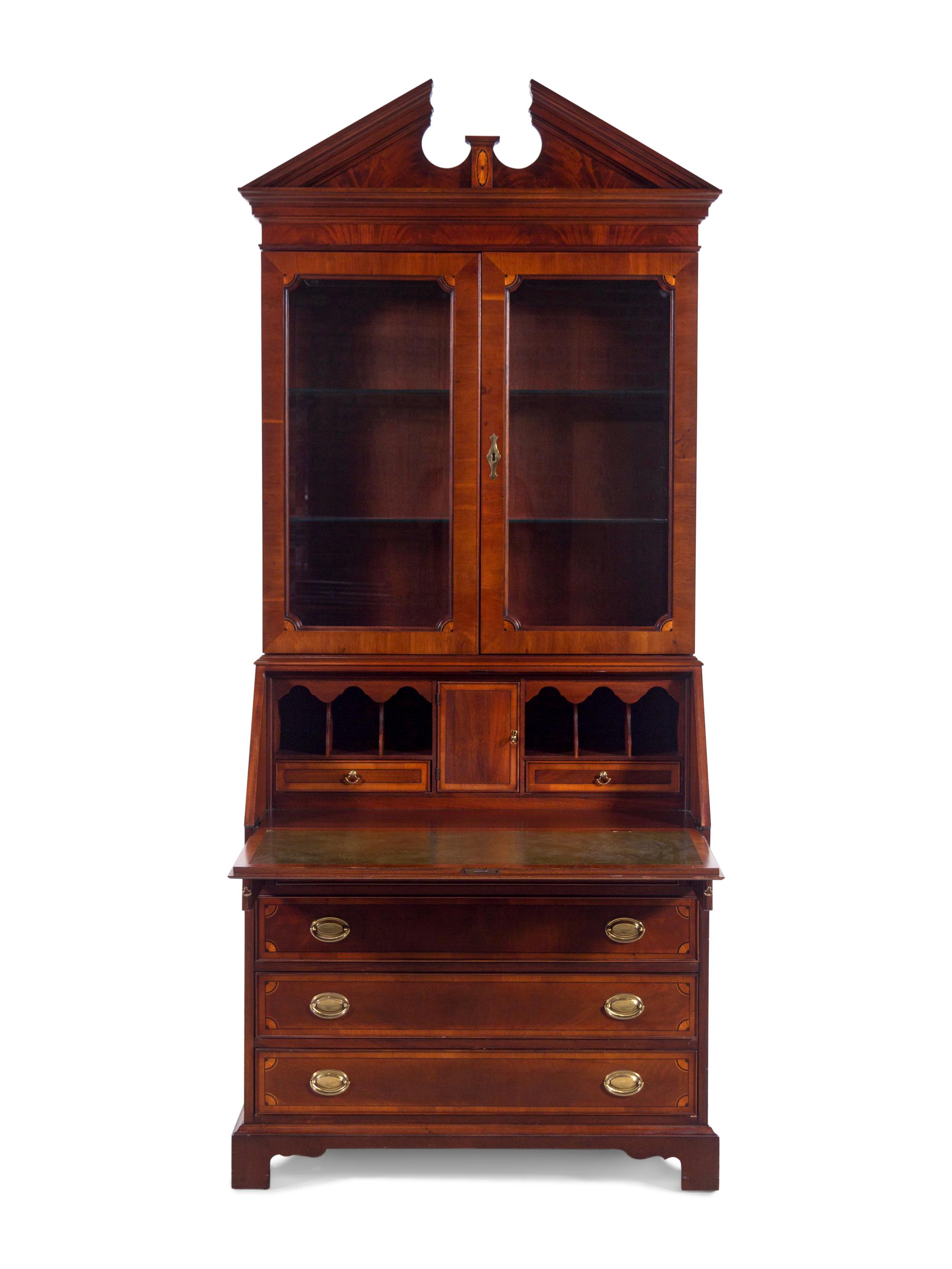 A George III Style Mahogany Secretary Bookcase