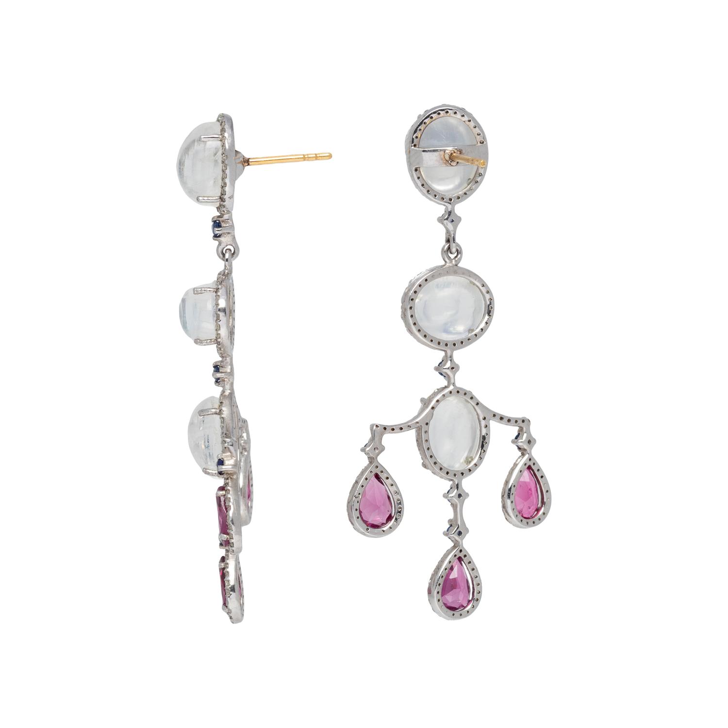 MULTIGEM AND DIAMOND EARRINGS