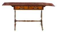 A Regency Style Mahogany Sofa Table Height 29 1/2 x width 35 1/2 x depth 21 1/2 inches. — LATE 19TH/EARLY 20TH CENTURY