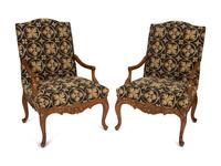 A Pair of Régence Style Upholstered Fauteuils