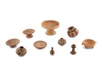 Ten Costa Rican Pottery Vessels