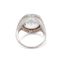 COLORLESS SAPPHIRE AND DIAMOND RING