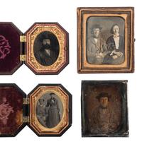 [EARLY PHOTOGRAPHY]. A collection of 26 portraits of subjects with hats.