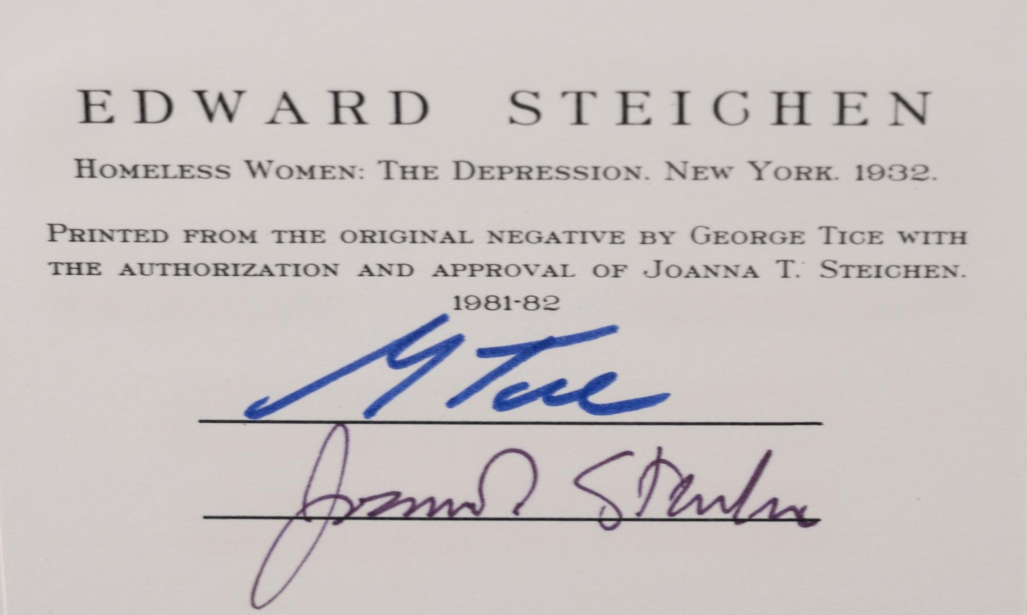 A group of twenty-one photographs (from Twenty-five Photographs printed by George Tice with labels signed by George Tice and Joanna Steichen)