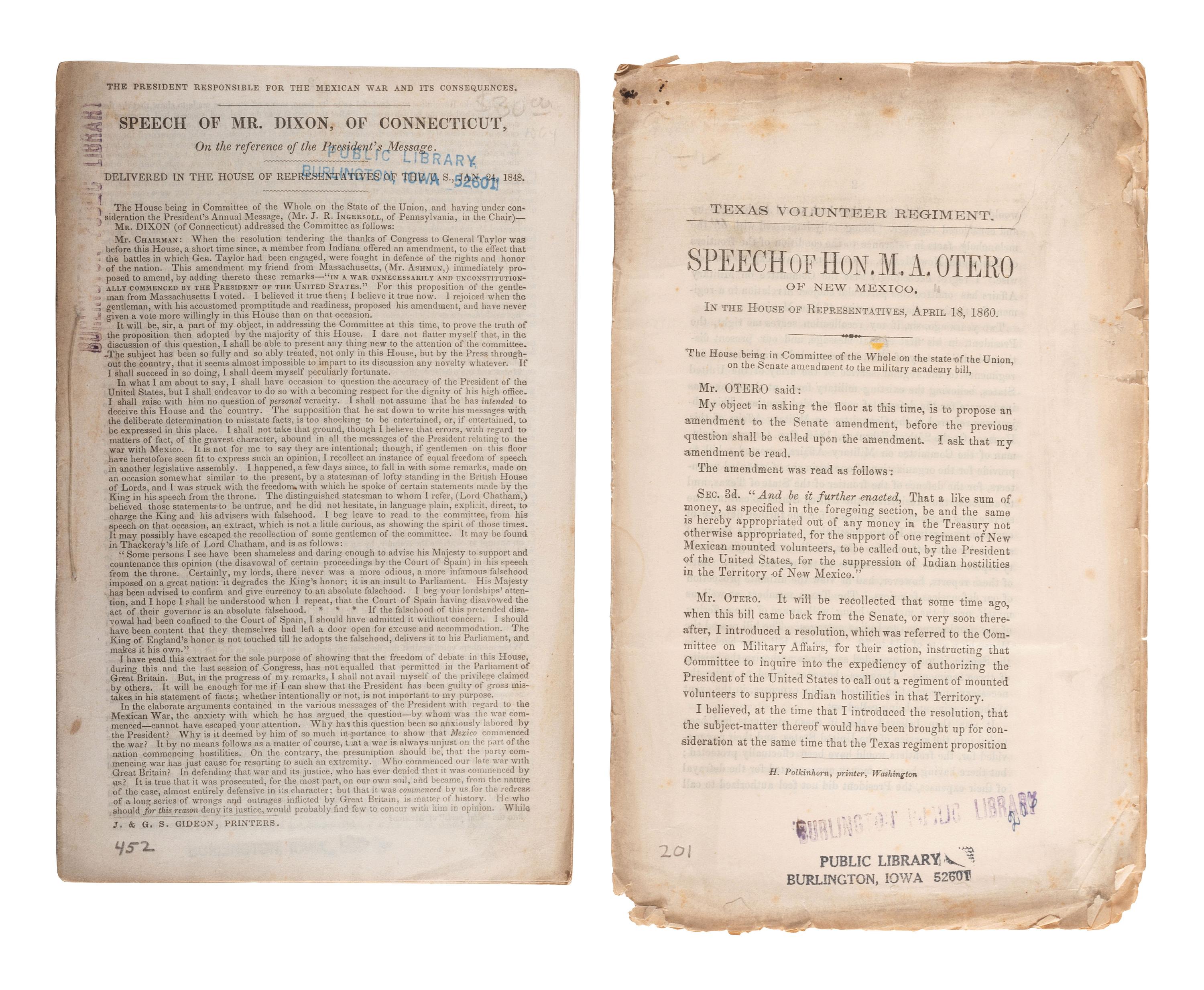 [MEXICAN WAR - TEXAS]. REID, Samuel C. The Scouting Expeditions of McCulloch's Texas Rangers. Philadelphia: John E. Potter and Company, 1859.