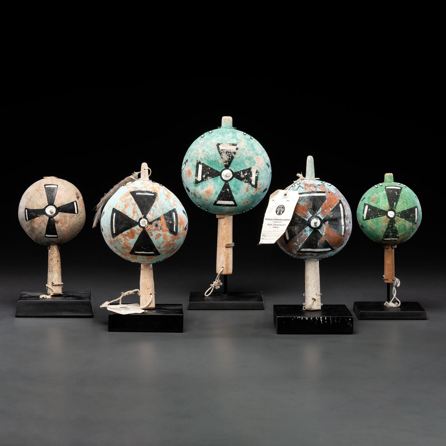 Group of Pueblo Polychrome Rattles, From the Collection of Dick Jemison, Alabama