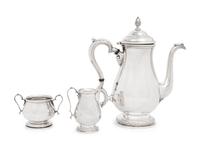 An American Silver Three-Piece Coffee Service