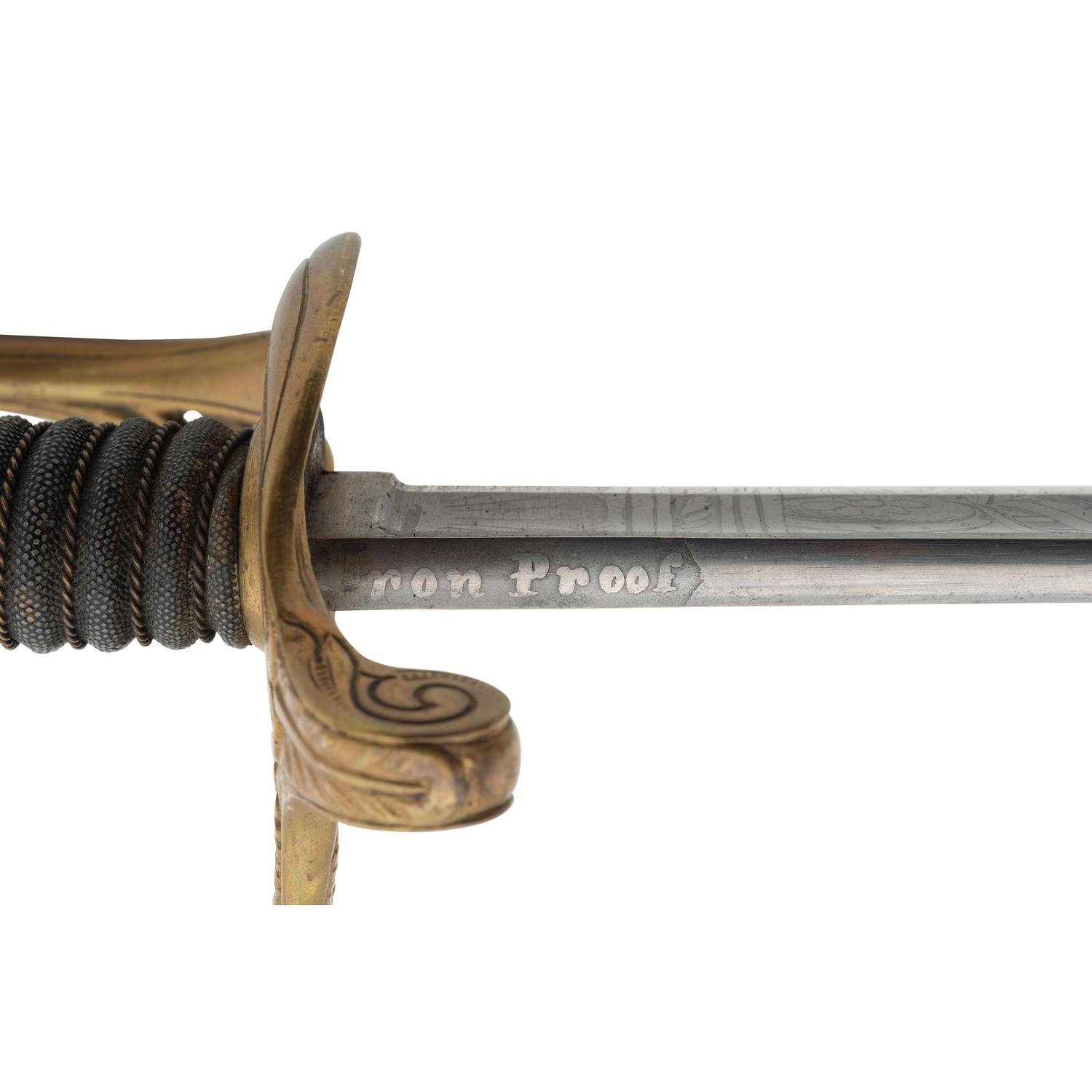 Model 1850 Foot Officers Sword Inscribed to Lt. James Reeves 24th NJ - Wounded at Fredericksburg & Chancellorsville with CDV
