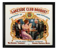 A Lakeside Club Bouquet Vitrolite Advertising Sign