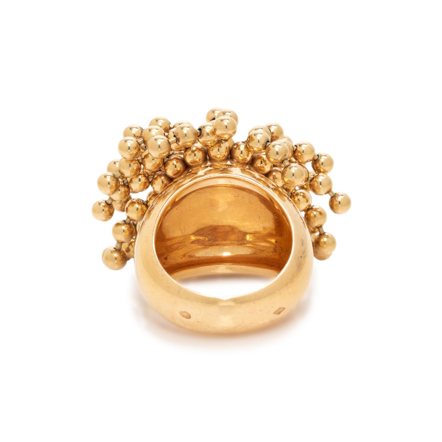 CARTIER, YELLOW GOLD 'NOUVELLE VAGUE' RING