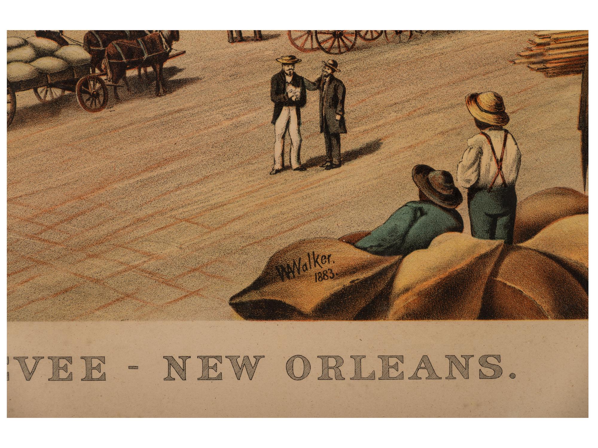 [WALKER, William Aiken (1839-1921)]. The Levee - New Orleans. New York: Currier & Ives, 1884.