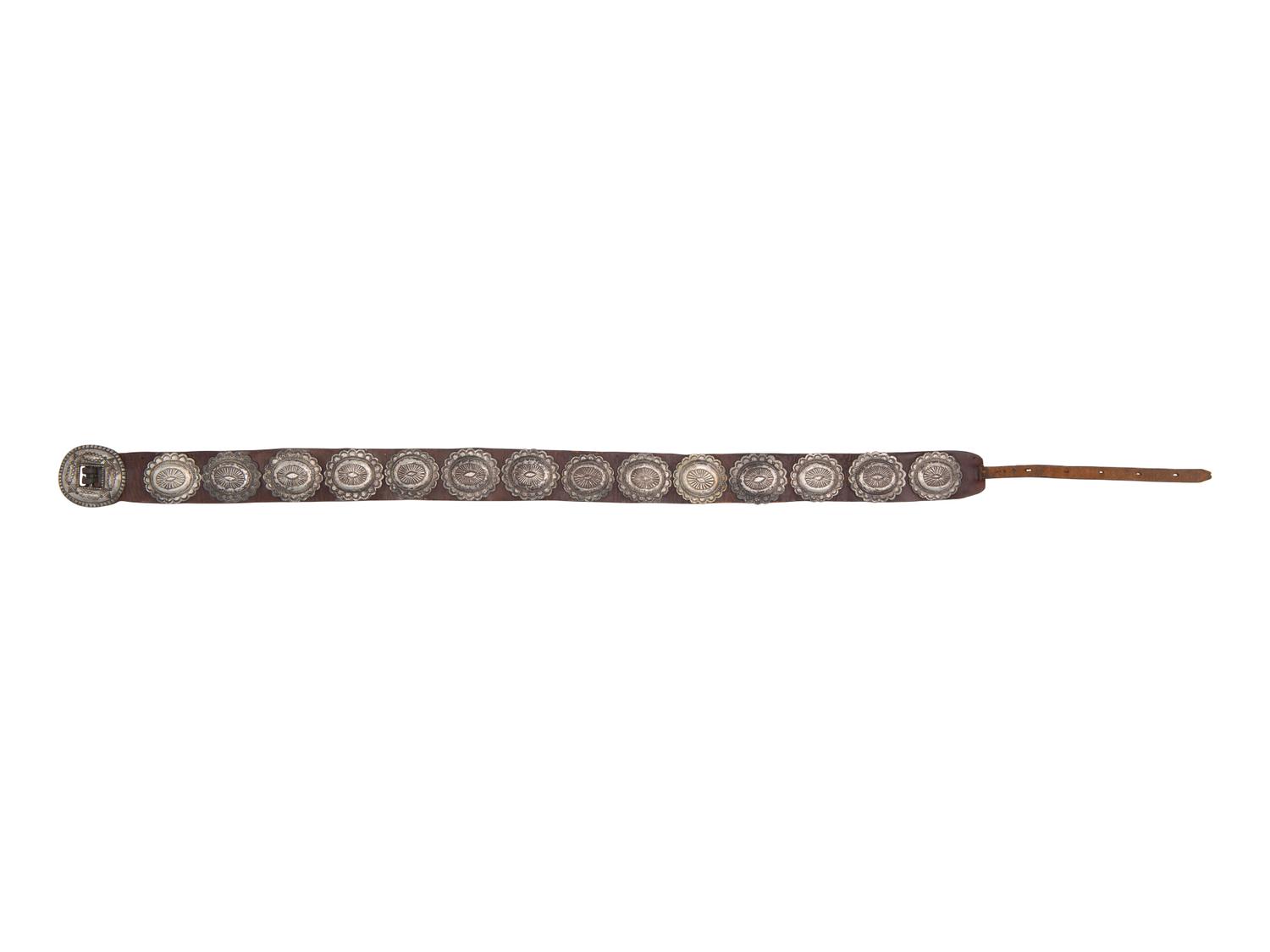 Petite Navajo Second Phase Concha Belt, Collected by Hoffman Birney (1891-1958)