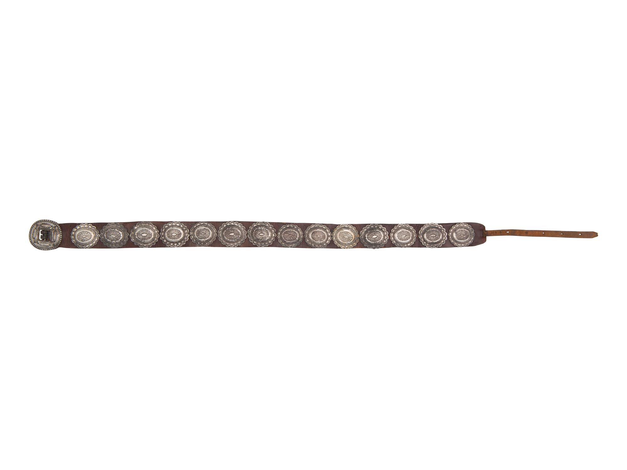 Petite Navajo Second Phase Concha Belt, Collected by Hoffman Birney (1891-1958)