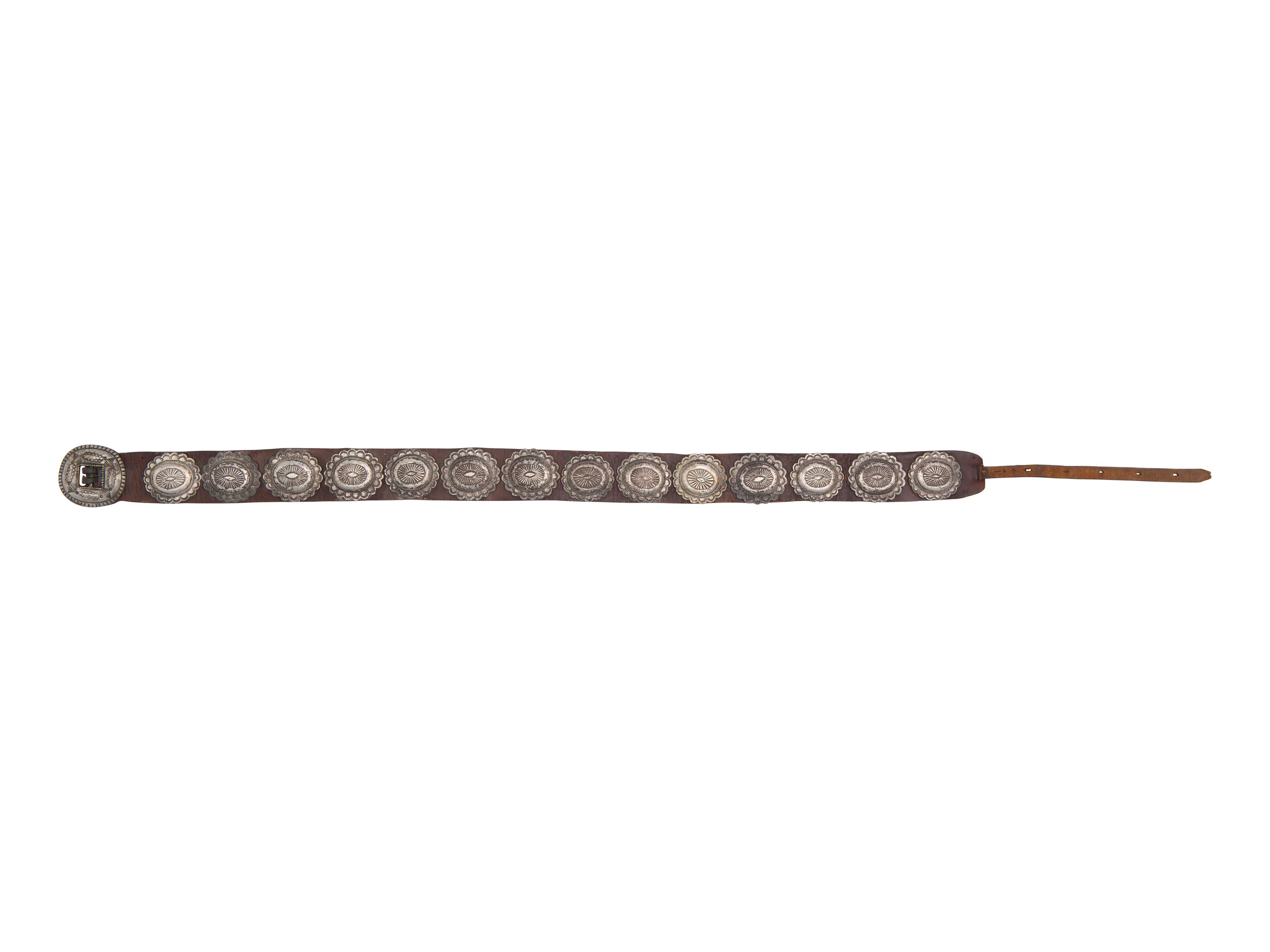 Petite Navajo Second Phase Concha Belt, Collected by Hoffman Birney (1891-1958)