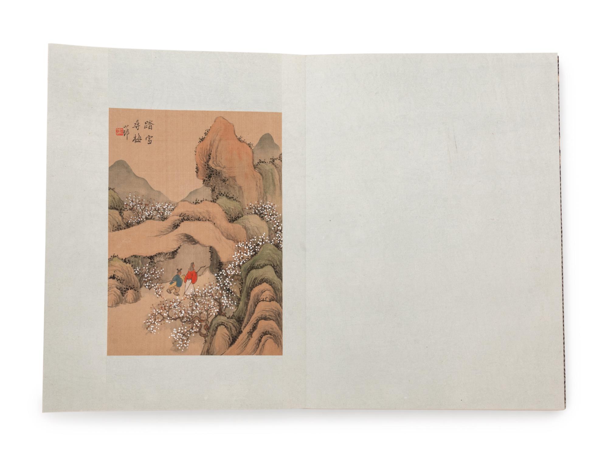 A Group of Chinese Ink and Color on Silk Paintings