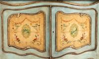 A Venetian Style Painted Marble-Top Commode