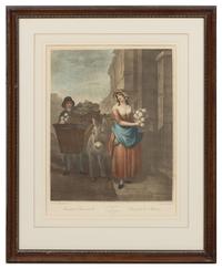 A Set of Thirteen English Mezzotint Engravings Height of tallest overall 23 inches.